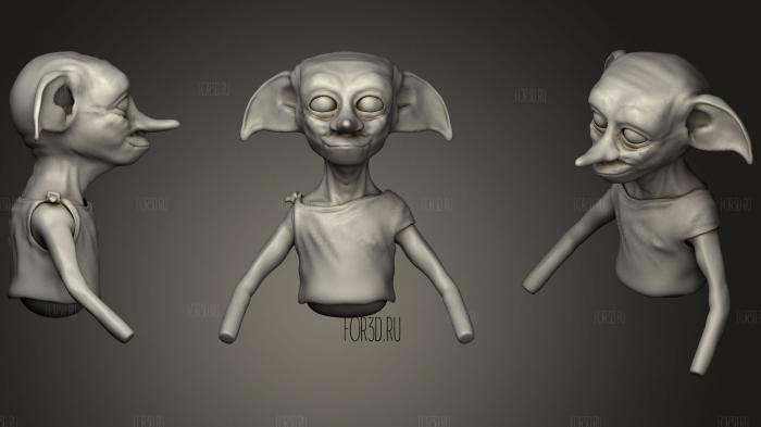 Dobby 3d stl for CNC